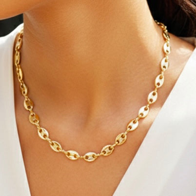 CADENA GRANO DE CAFÉ DORADO