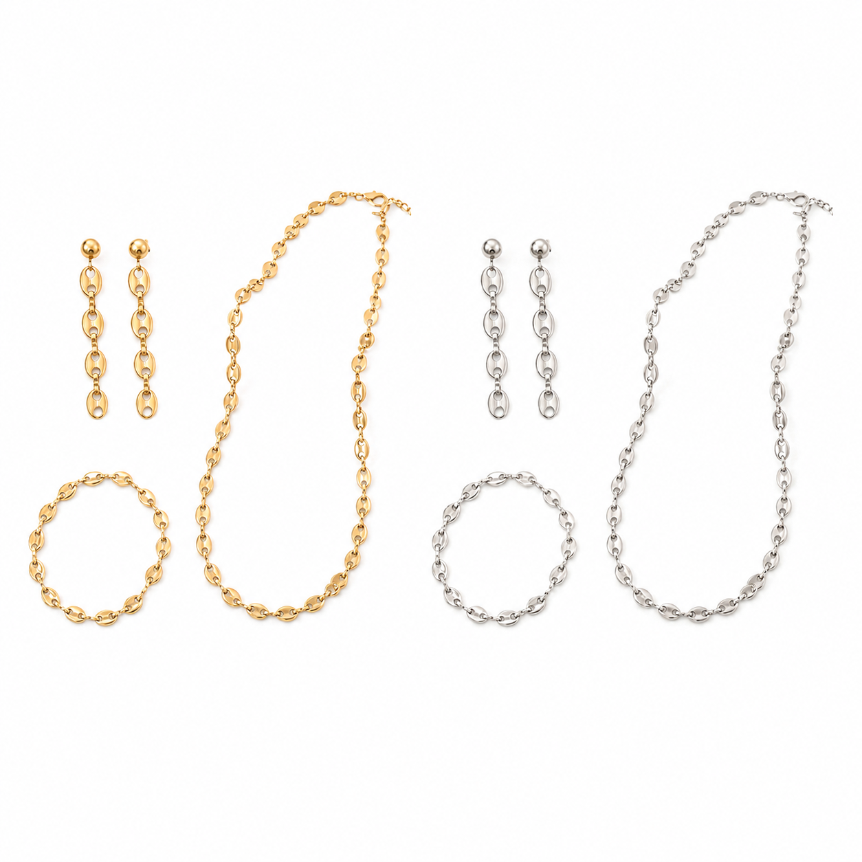 SET COLLAR GRANO DE CAFÉ MINI