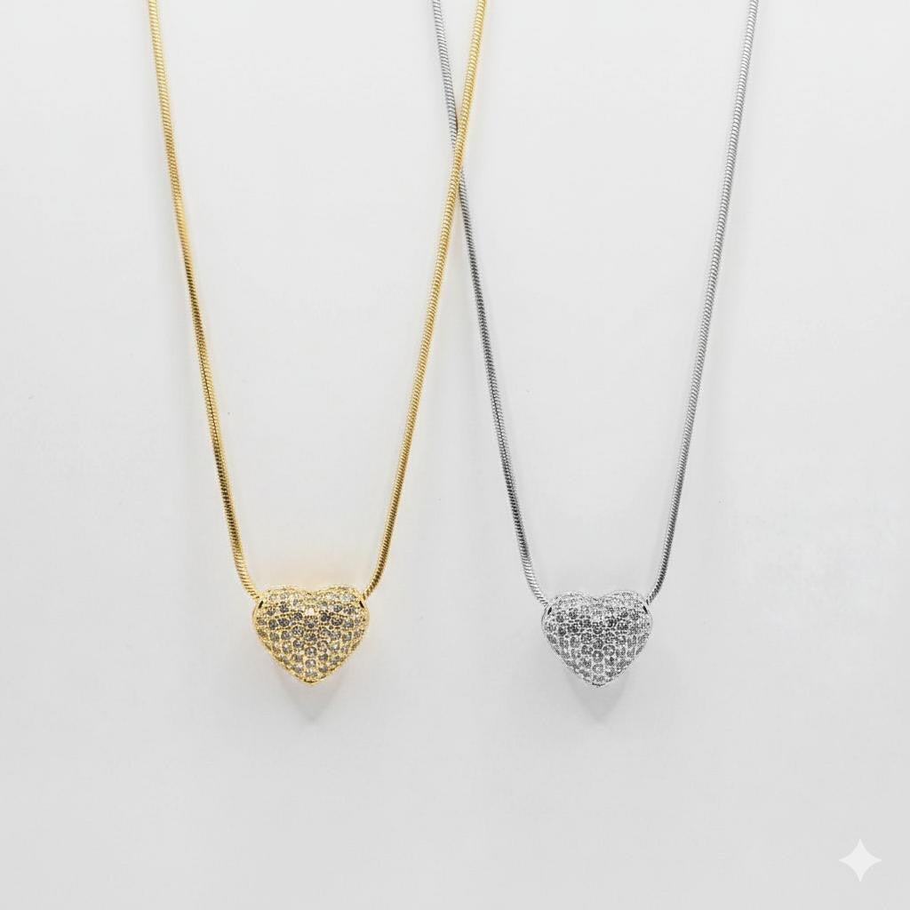 COLLAR CORAZÓN DOBLE CARA