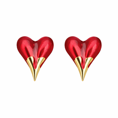 COLLAR SET CORAZÓN FUEGO