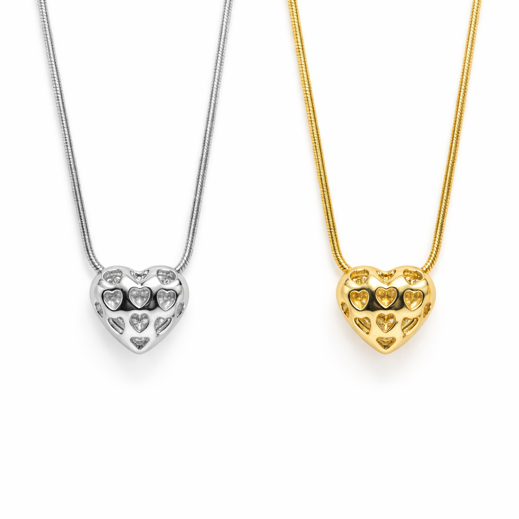 COLLAR CORAZÓN DOBLE CARA