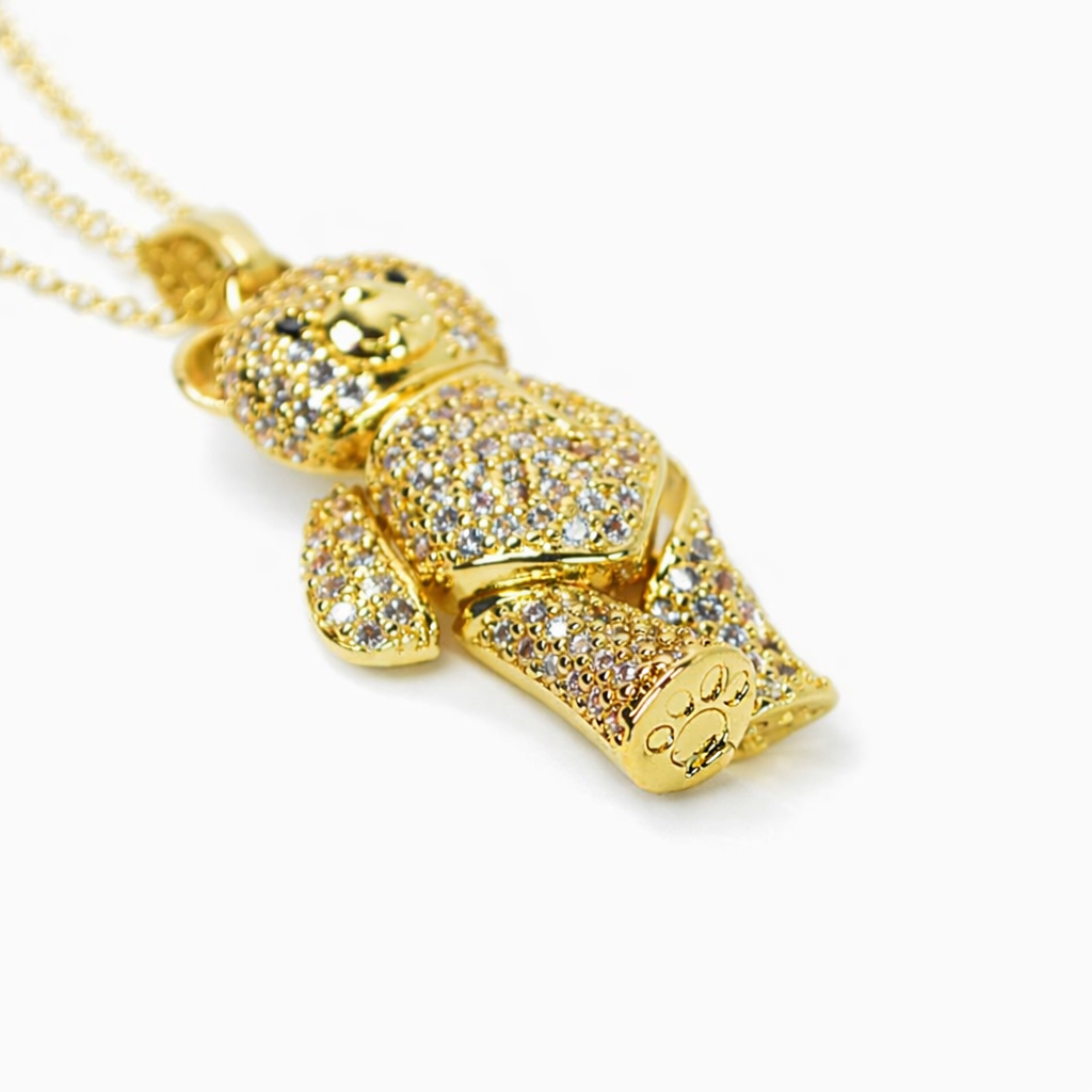 COLLAR OSO TEDDY BLANCO