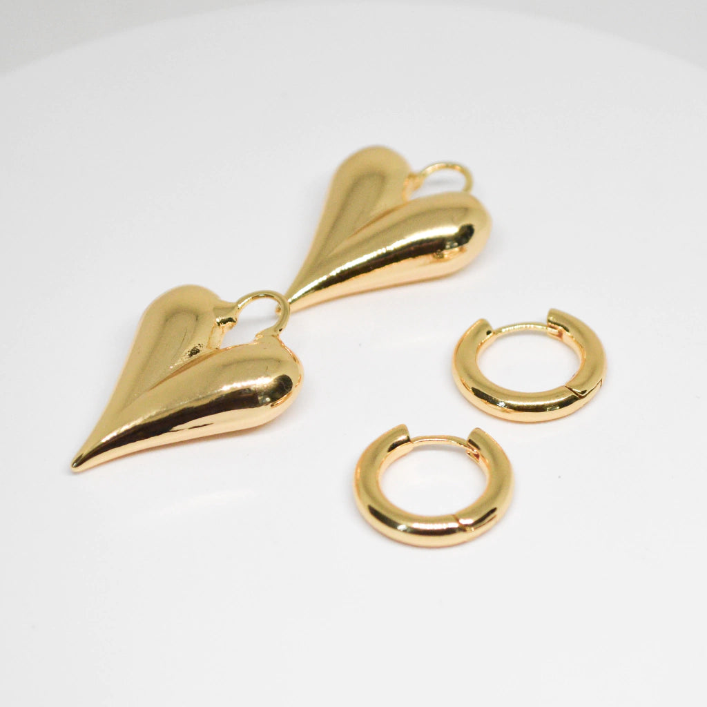 ARETES SAN VALENTÍN  / 2 EN 1