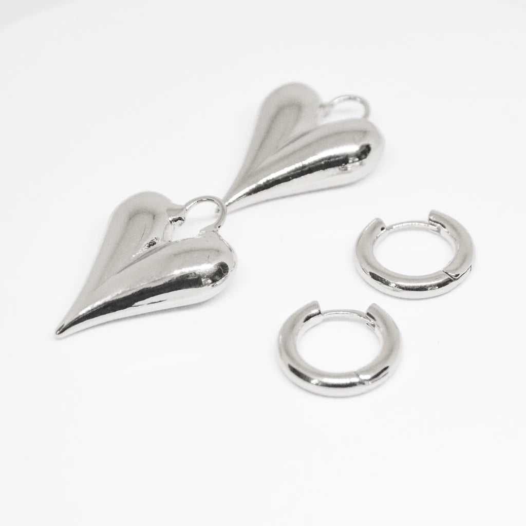 ARETES SAN VALENTÍN  / 2 EN 1