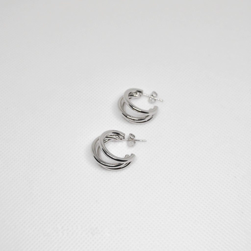 ARRACADAS JULIETA  S PLATEADAS