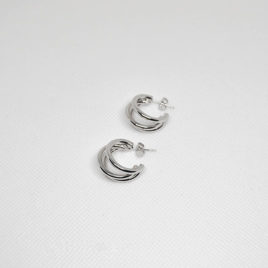 ARRACADAS JULIETA  S PLATEADAS