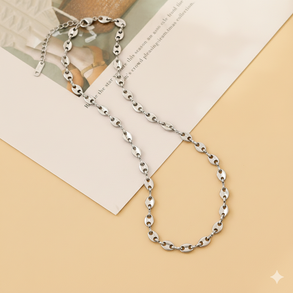 COLLAR SET GRANO DE CAFÉ MINI