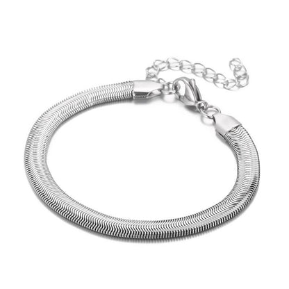 PULSERA SNAKE  PLATEADA
