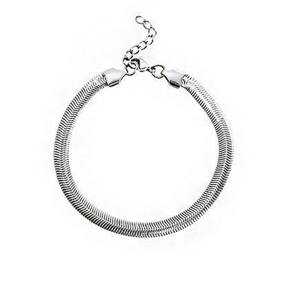 PULSERA SNAKE  PLATEADA