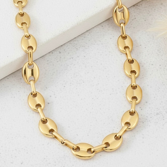 CADENA GRANO DE CAFÉ DORADO