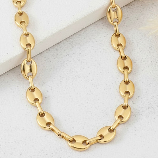 CADENA GRANO DE CAFÉ DORADO