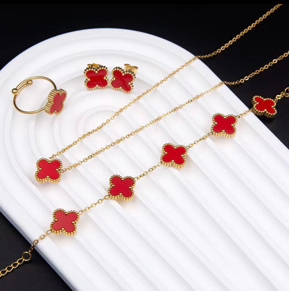 COLLAR SET TRÉBOL DUPE
