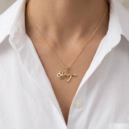COLLAR LLAVE CORAZON