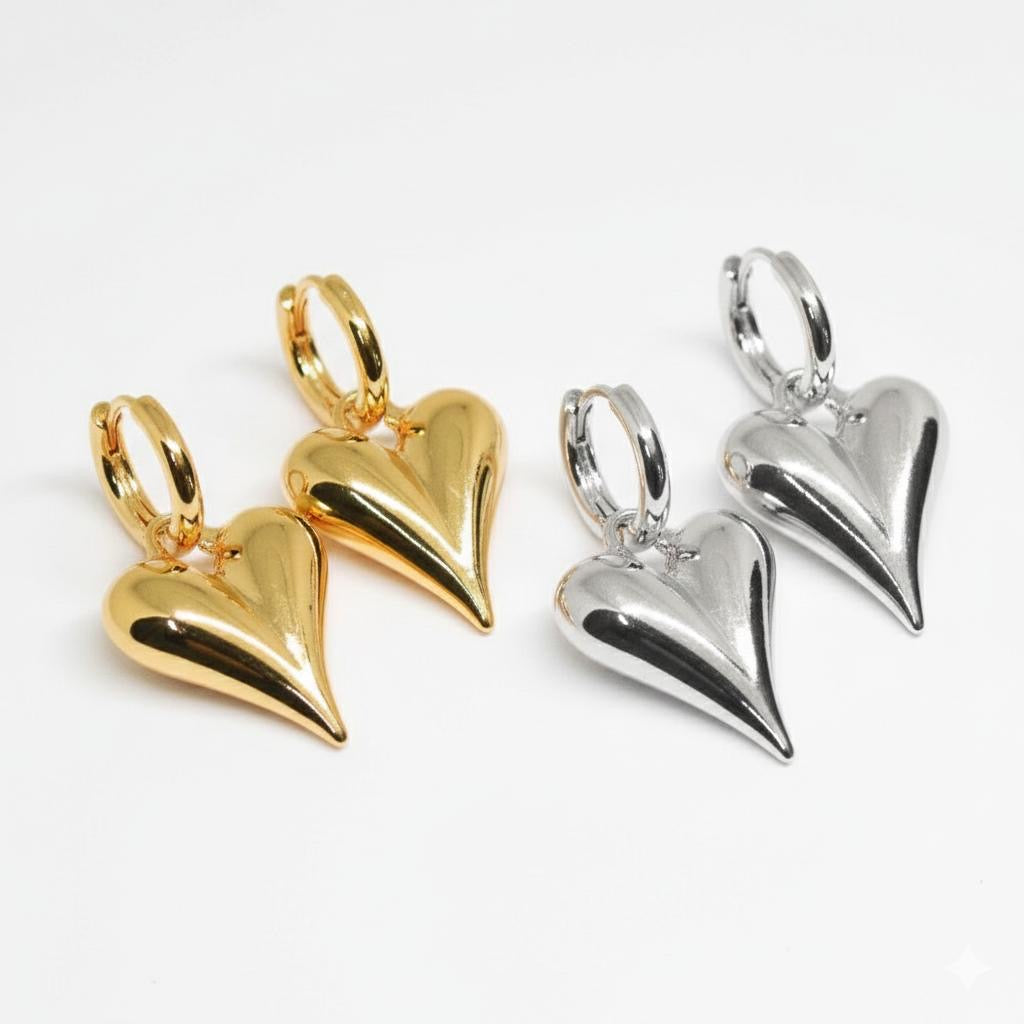 ARETES SAN VALENTÍN  / 2 EN 1