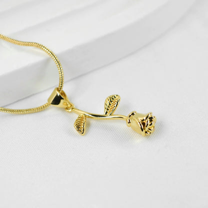 COLLAR ROSA DORADO