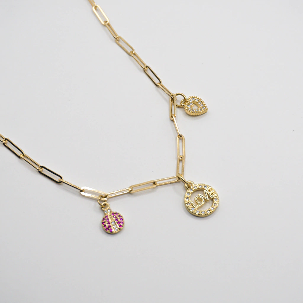 COLLAR AMANDA CHARMS LOVE