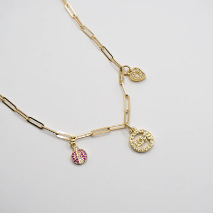 COLLAR AMANDA CHARMS LOVE