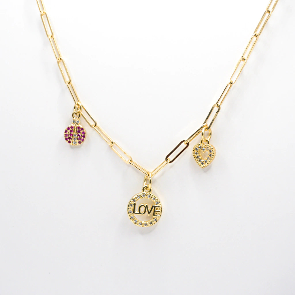 COLLAR AMANDA CHARMS LOVE