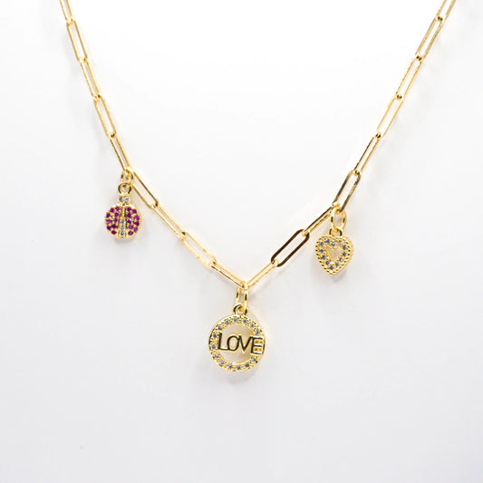 COLLAR AMANDA CHARMS LOVE