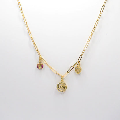 COLLAR AMANDA CHARMS LOVE