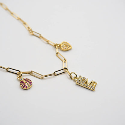 COLLAR CAROLA CON CHARMS LOVE