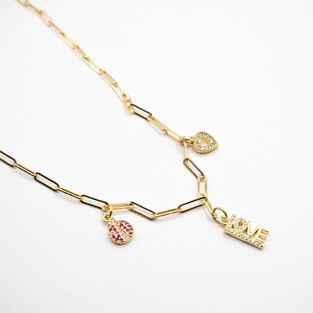 COLLAR CAROLA CON CHARMS LOVE