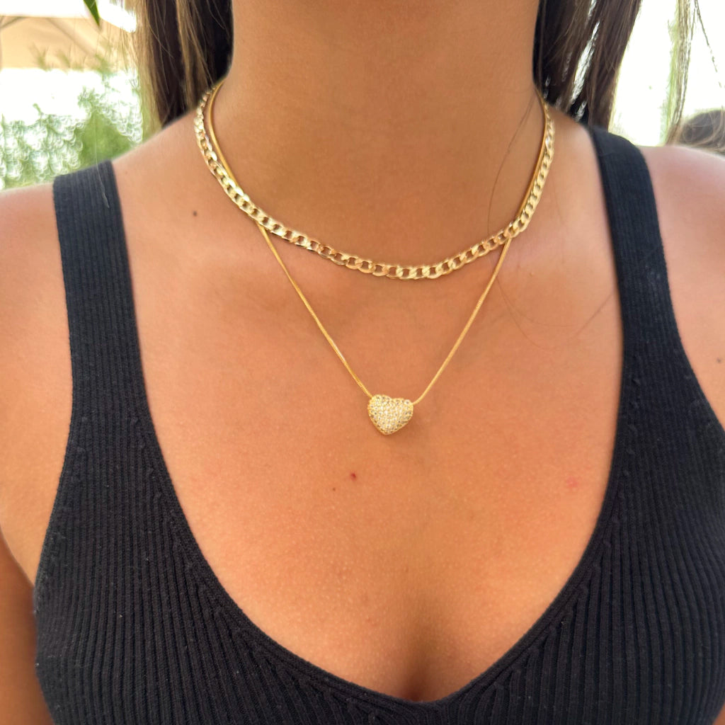 COLLAR CORAZÓN DOBLE CARA